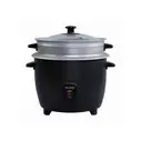 Olla arrocera con vaporera color negro, 2.2 L, Milexus
