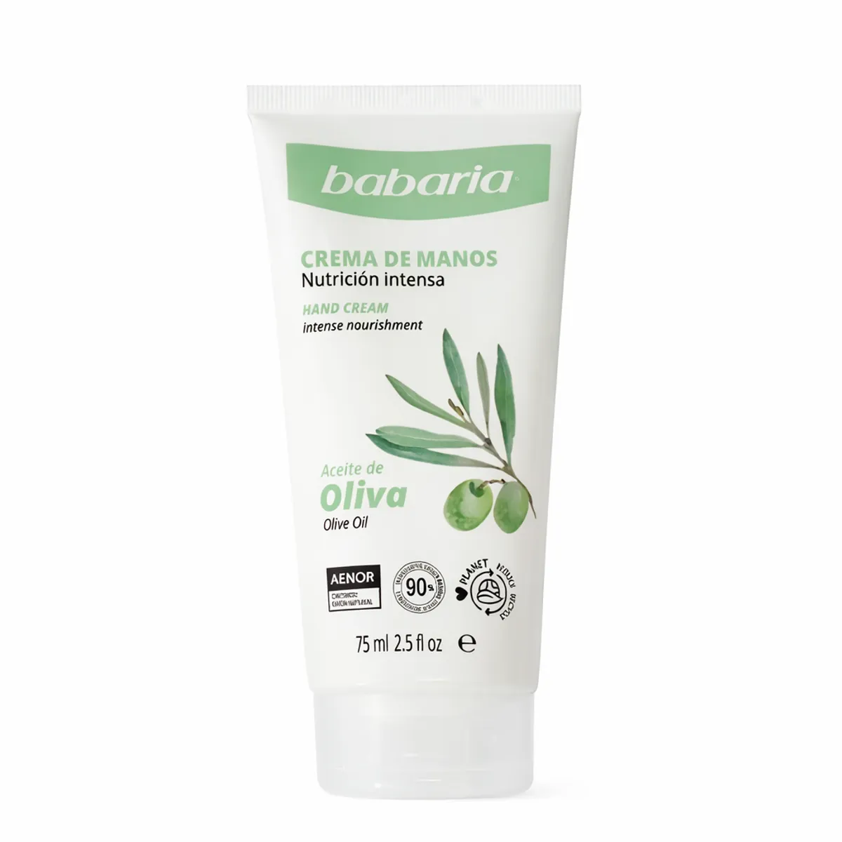 Crema de mano con aceite de oliva, 75 ml, Babaria