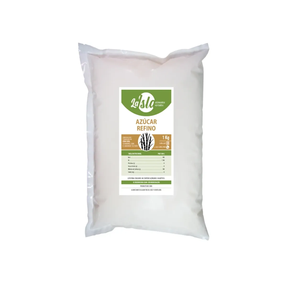 Azúcar blanca refino, 1 kg, La Isla