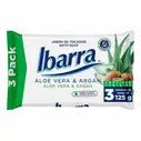 Set de jabones de tocador Aloe vera y Argán (3 x 125 g) Ibarra