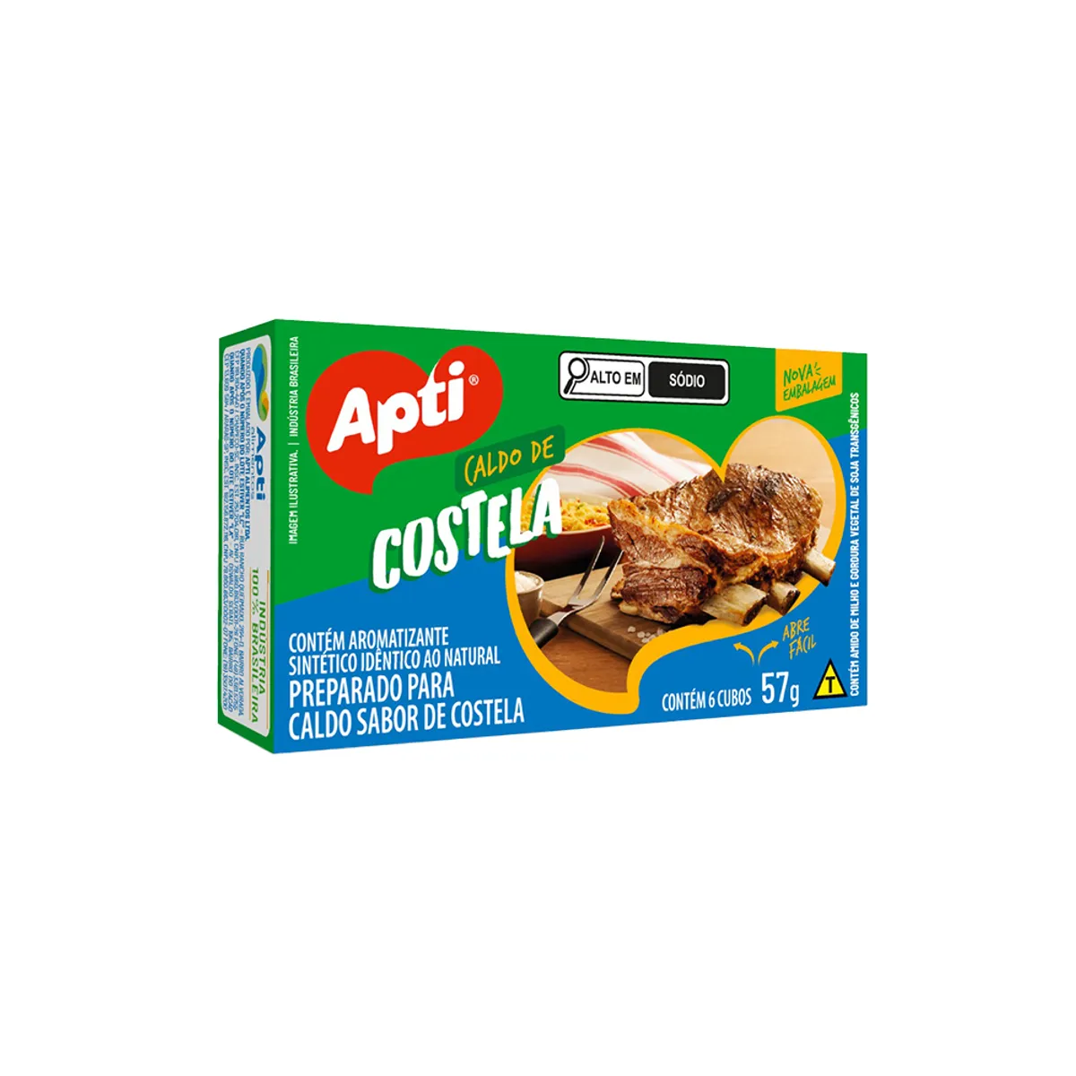 Caldito de Costilla, caja 6 unidades 57g, Apti
