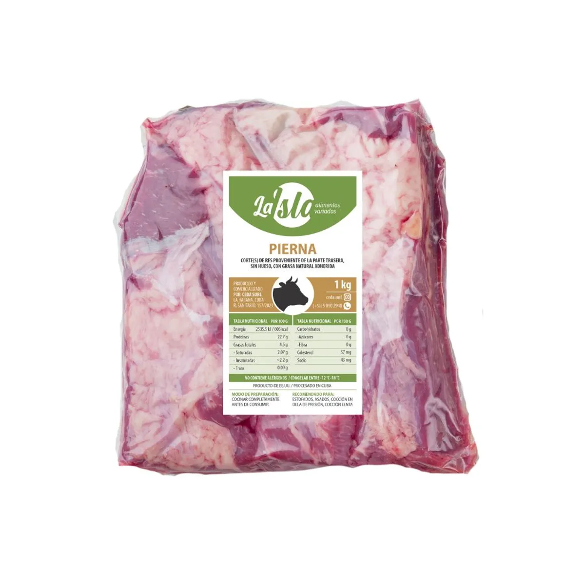 Pierna de res,1 kg, La Isla
