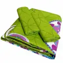 Juego de sábanas estampado verde con círculos