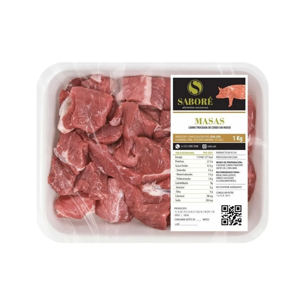 Masas de cerdo, 1 kg, Saboré