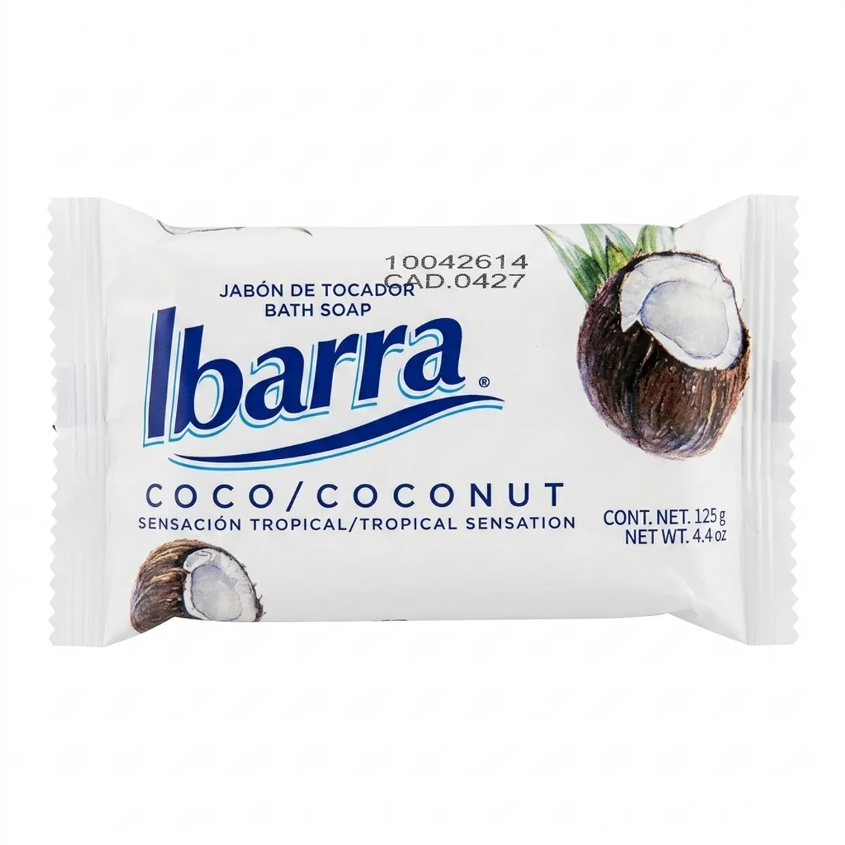 Jabón de tocador, Coco, 125 g, Ibarra