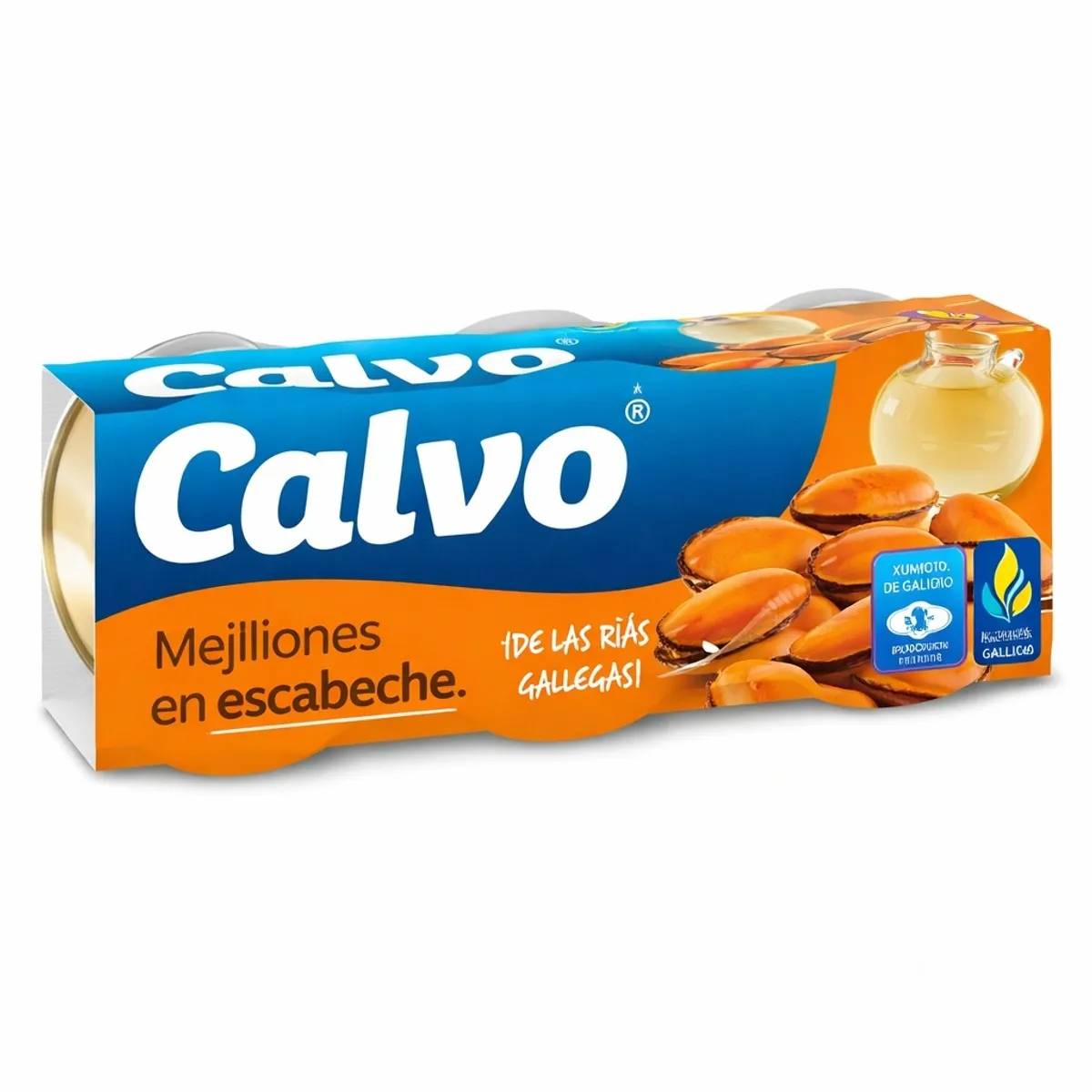 Mejillones en escabeche (3 x 80 g) Calvo