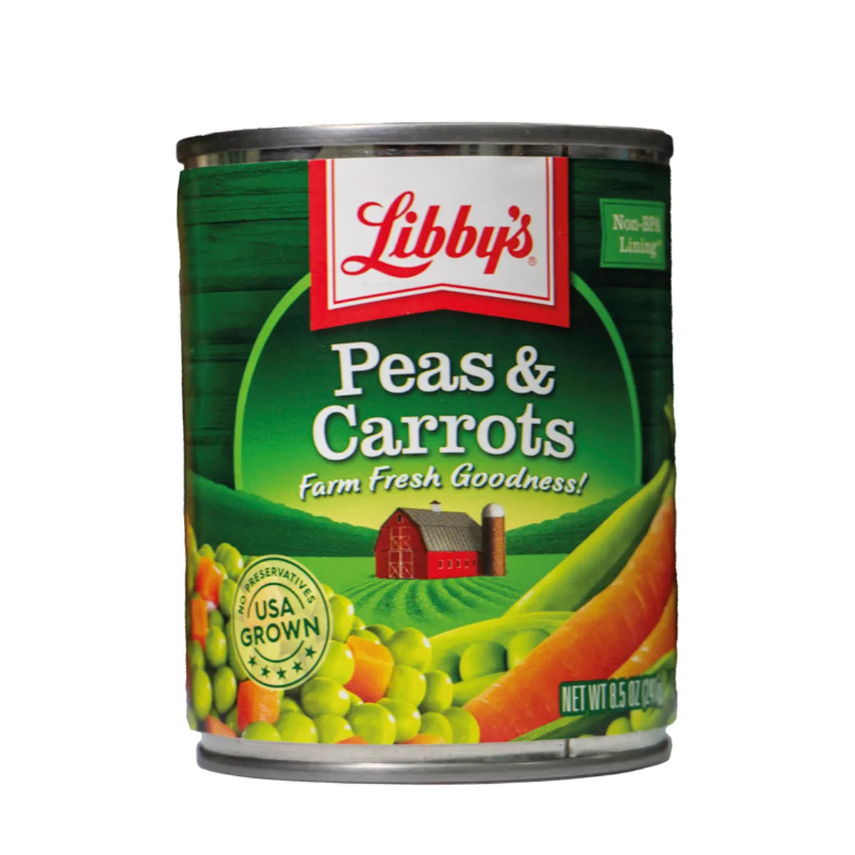 Guisantes y zanahorias enlatadas, 240 g, Libby’s,