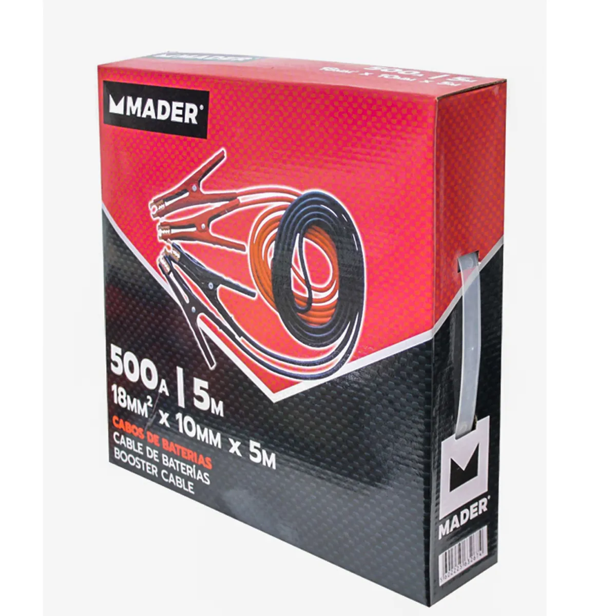 Cable de batería, 500 A, 5m, 18 mm² X 10 mm, Mader