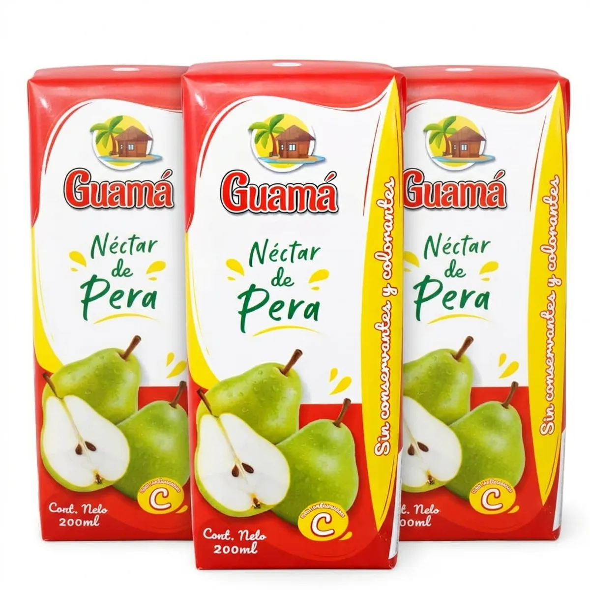 Pack de jugo de pera (3 x 200 ml) Guamá