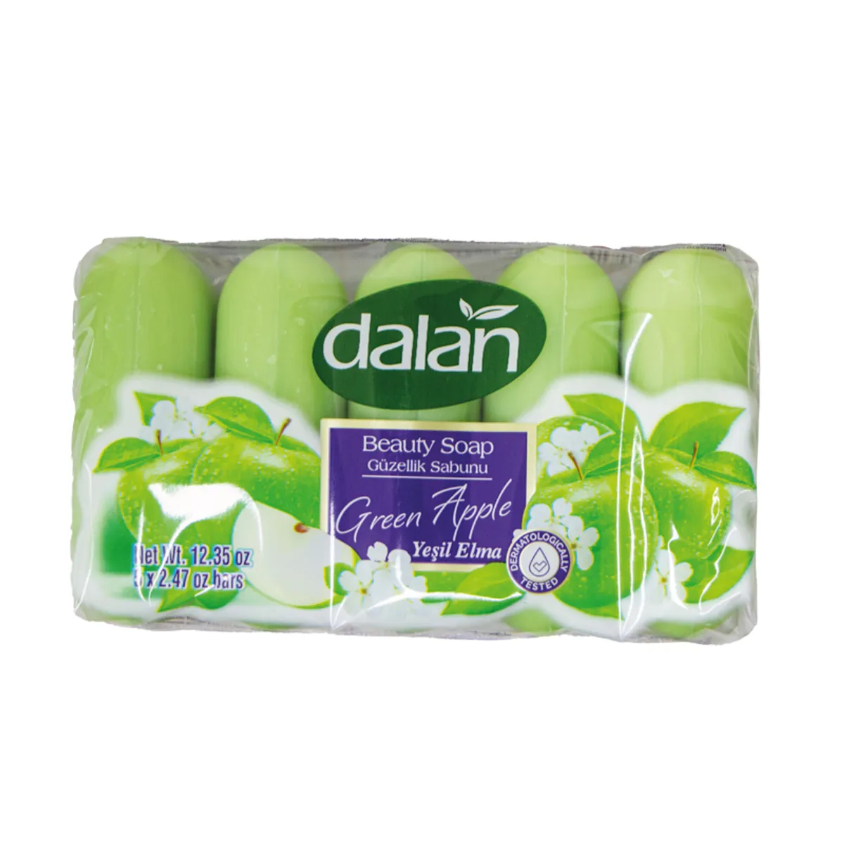 Paquete de 5 jabones de olor Manzana, 350 g, Dalan