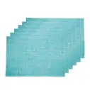 Manteles individuales, color azul, 6 u (45 cm x 30 cm) 